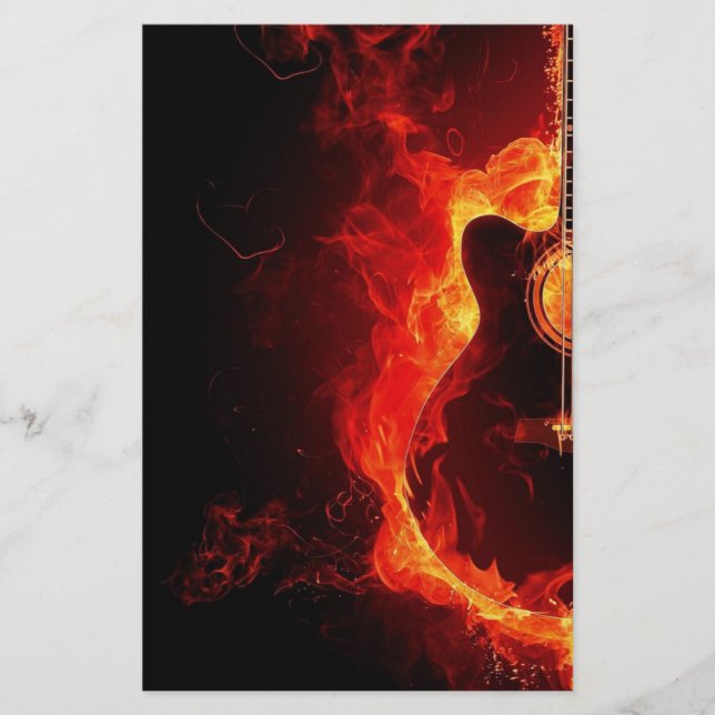 music guitar flames fire note dance Destiny'S Flyer (Front)