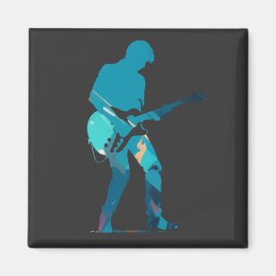 Music Guitar  Player Concert Fun Silhouette Style Magnet