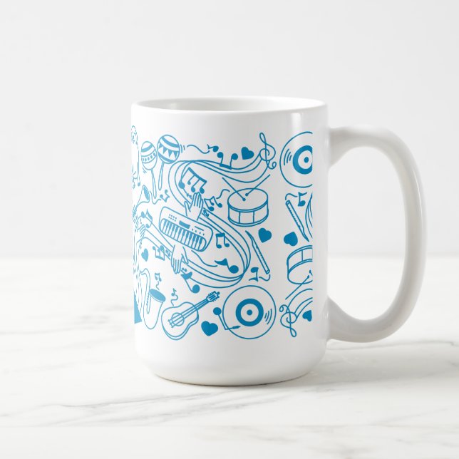 Music Hands - ASL Design Coffee Mug (Right)