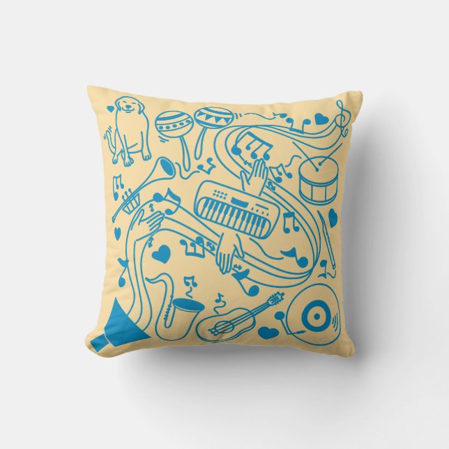 Music Hands - ASL Design Cushion (Front)