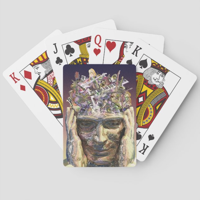 Music head playing cards (Back)