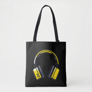 Music Headphone City Rhyme Wonderful Vibes Vector Tote Bag
