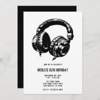 Music Headphones Dance Party DJ Birthday Party
