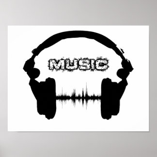 MUSIC HEADPHONES POSTER