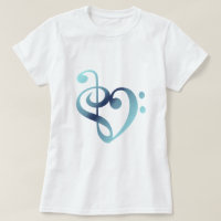 Music Heart Blue Sky in Love heart shape