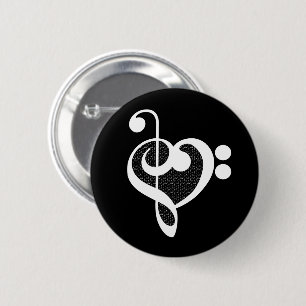 Music Heart - I Love Music 6 Cm Round Badge