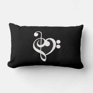 Music Heart - I Love Music Lumbar Cushion