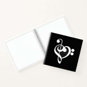 Music Heart - I Love Music Notebook