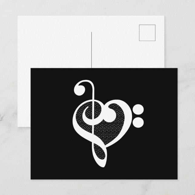 Music Heart - I Love Music Postcard (Front/Back)
