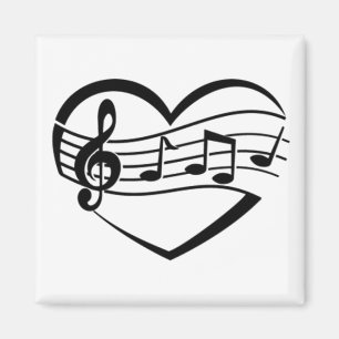 Music heart magnet