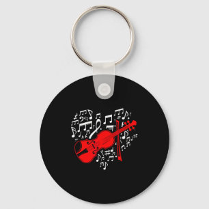 Music Heart Violinist Musician Valentines Day Gift Key Ring
