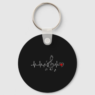 Music Heartbeat Clothing For Music Lovers Small Key Ring