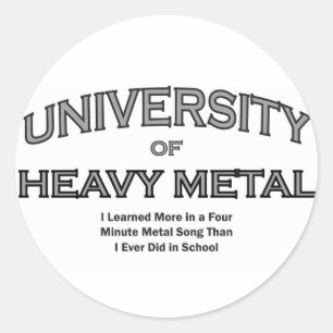 MUSIC-HEAVY METAL CLASSIC ROUND STICKER