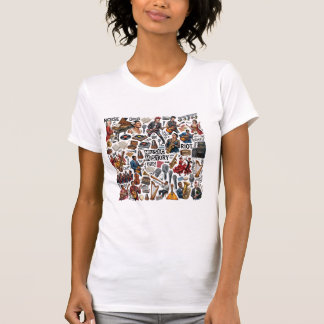 Music History & Genres Collage Art - Retro, Punk,  T-Shirt