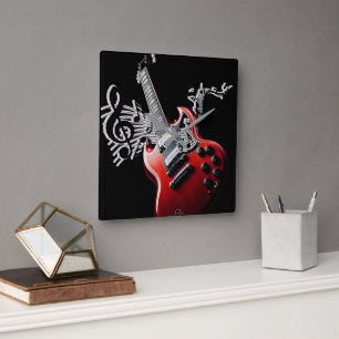 Music Hits of Today Square Wall Clock