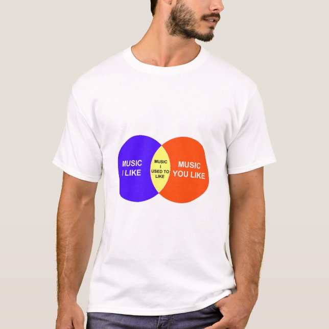 Music I Like Venn Diagram T-Shirt (Front)