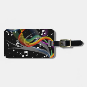 Music Illustration custom luggage tag
