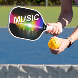 Music Illustration custom monogram Pickleball Paddle