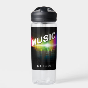 Music Illustration custom name Water Bottle