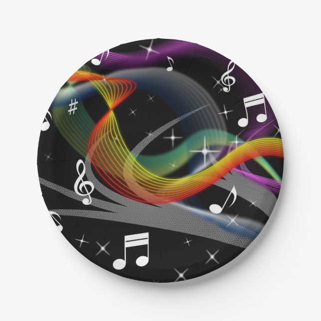 Music Illustration paper plates (Front)