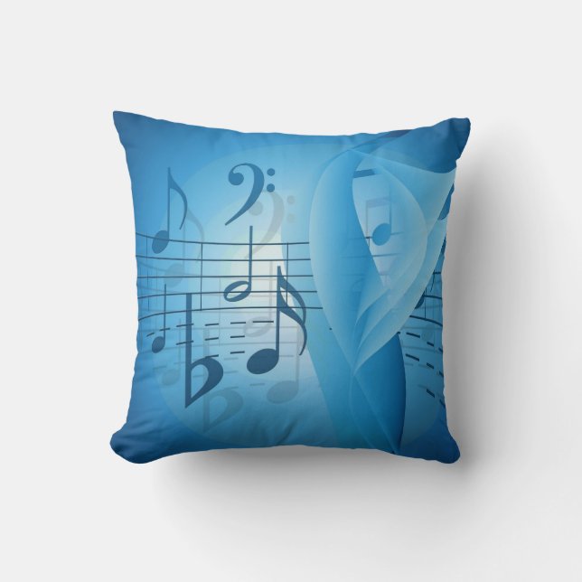 Music in Blue Cushion (Front)