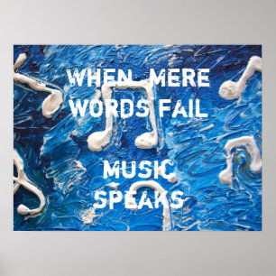 Music in Blue Poster