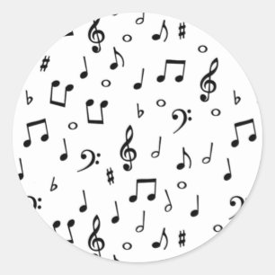 Music in me_ classic round sticker