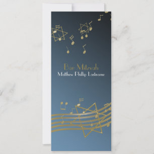 Music in the Air Bar Mitzvah 9.25 x 4 Invitation