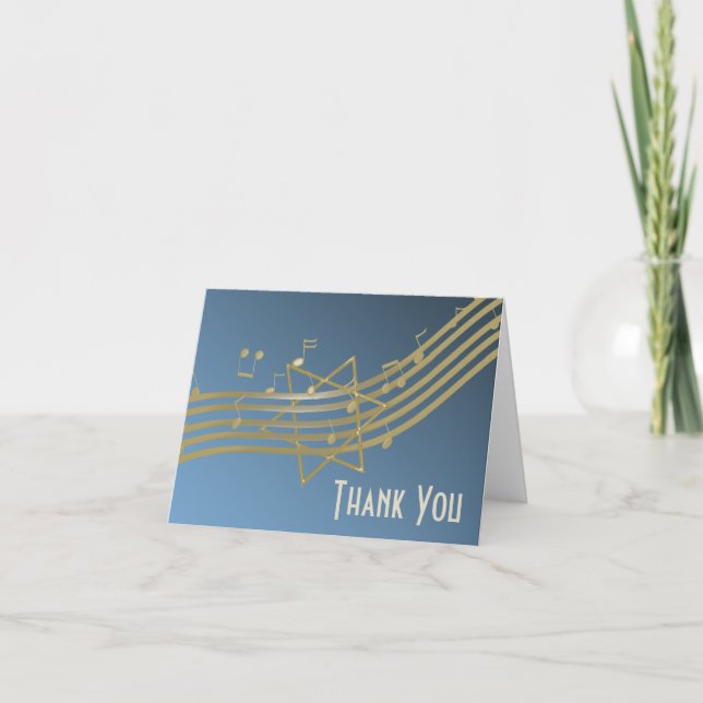 Music in the Air Thank You Note Card (Front)