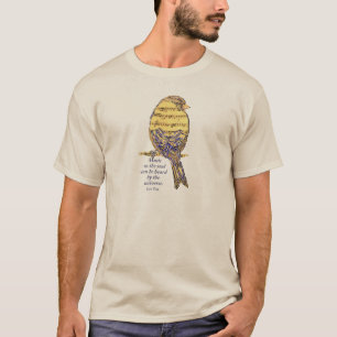 Music in the Soul Quote & Music Note Bird T-Shirt
