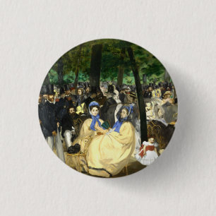 Music in the Tullerias  Edouard Manet   3 Cm Round Badge