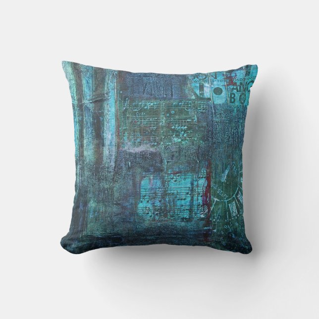 "Music In Time" Throw Pillow (Front)