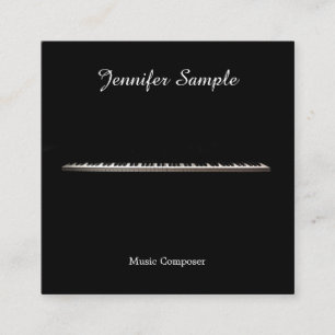 Music Instructor Teacher Elegant Modern Template Square Business Card