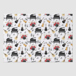 Music Instrumen Pattern Tissue Paper