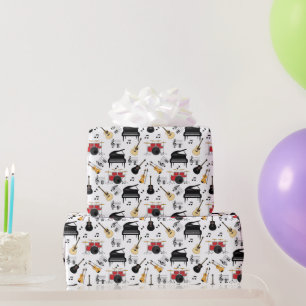 Music Instrumen Pattern Wrapping Paper