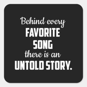 Music Instrument Musical Musician Sound Gift Idea Square Sticker