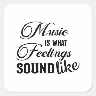 Music Instrument Musical Musician Sound Lover Gift Square Sticker