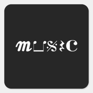 Music Instrument Musical Sound Musician Gift Idea Square Sticker