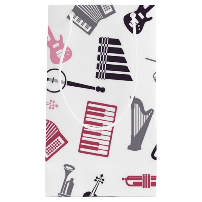 Music instrument pattern small gift bag (Front)