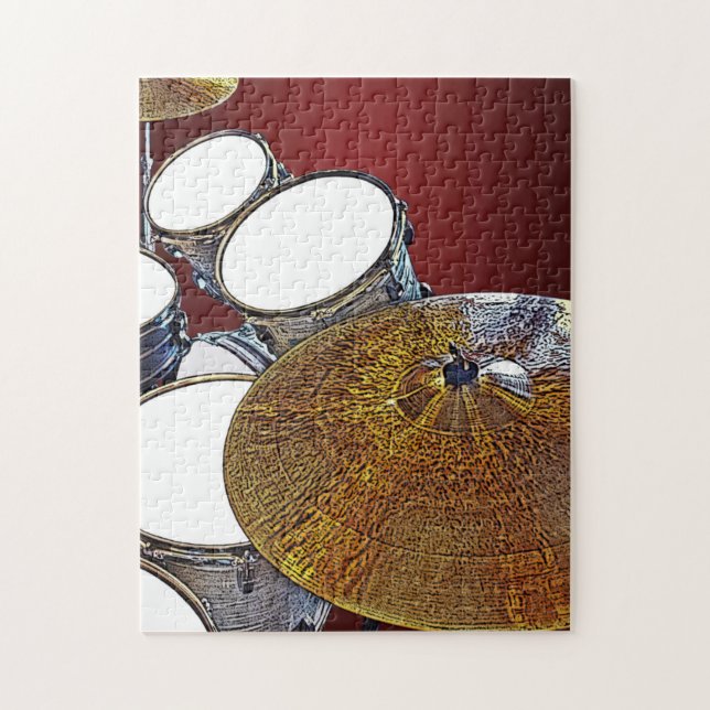 Music Instrument Snare Drum Kit Percussion Drummer Jigsaw Puzzle (Vertical)