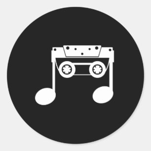 Music Instrument Sound Musical Musician Gift Idea Classic Round Sticker