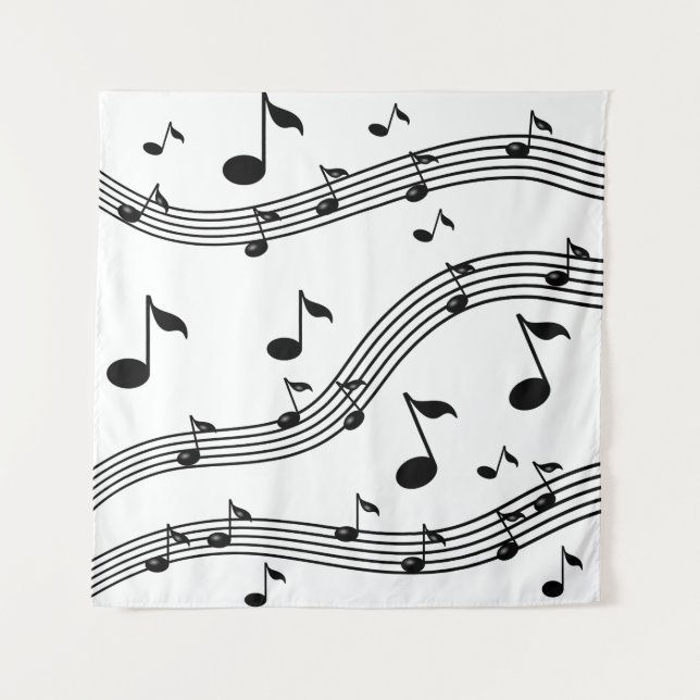 Music instrument sounds patterned tapestry (Front)