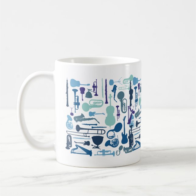 Music Instruments Coffee Mug (Left)
