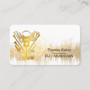  Music Instruments Event Organiser DJs Player Business Card