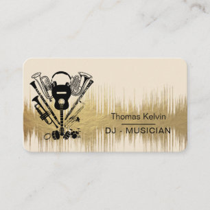  Music Instruments Event Organiser DJs Player Business Card