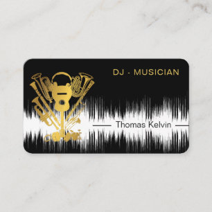 Music Instruments Event Organizer DJs Player Business Card