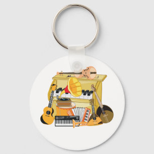 Music Instruments Key Ring