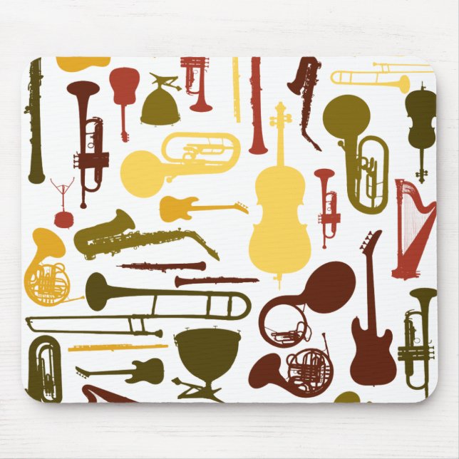 Music Instruments Mouse Pad (Front)