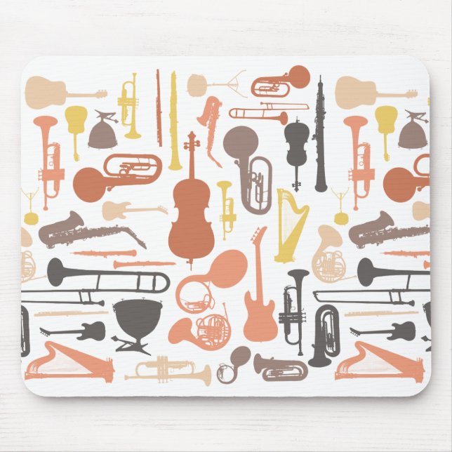 Music Instruments Mouse Pad (Front)