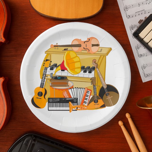 Music Instruments Musical Paper Plates (Creator Uploaded)